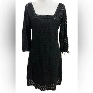 NWT Solitaire by Ravi Kholsa square neck crochet dress small
